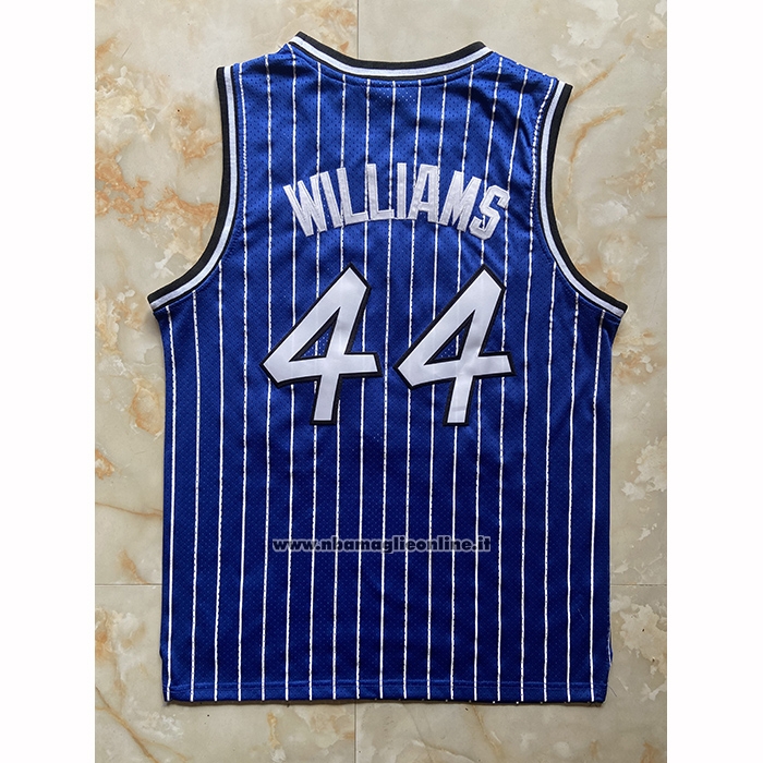 Maglia Orlando Magic Brandon Williams No 44 Mitchell & Ness 2009-10 Blu